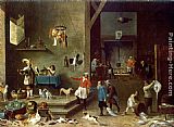 David the Younger Teniers The Kitchen painting